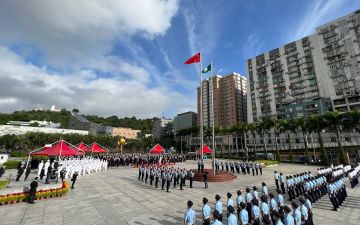 澳门举行升旗仪式庆祝中华人民共和国成立73周年