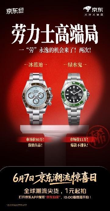 京東直播一元起拍labubu送鉑金包 全球稀缺尖貨等你來(lái)?yè)?></p><p>此次活動(dòng)將上架多款高端腕表，如勞力士冰藍(lán)迪宇宙計(jì)型迪通拿和潛航者型“綠水鬼”,，這兩款市場(chǎng)預(yù)估價(jià)高達(dá)數(shù)十萬(wàn)元的腕表都將從1元起拍,。此外,，愛(ài)馬仕Kelly desordre黑金包和Birkin25鉑金包也將在活動(dòng)中亮相，無(wú)需配貨即可有機(jī)會(huì)以超值價(jià)格拍得,。特別值得一提的是,，成功拍得愛(ài)馬仕Birkin25的用戶還將獲贈(zèng)二代Labubu盲盒。</p><p class=