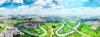 京杭大运河流经沧州城。程序摄/光明图片