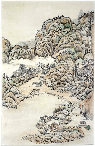 　　柯伟业的中国画《山水图》系列之一。