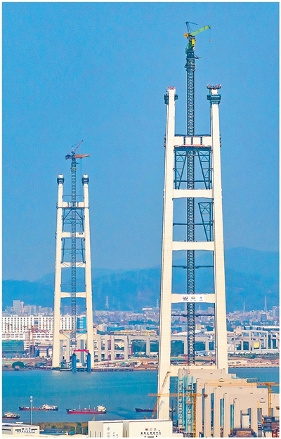粤港澳大湾区又一座世界之最 342米高空云端拼图