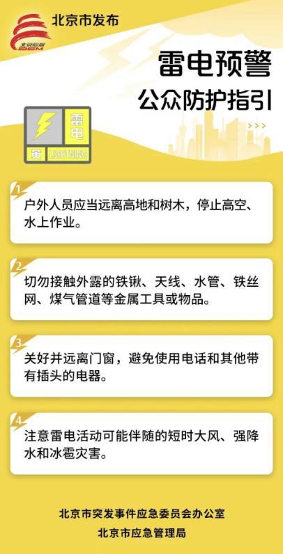 北京14日11时发布:今有分散性雷雨,山区请防范小冰雹 多区发布雷电预警