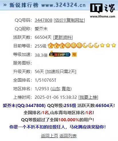 全球等級最高QQ活躍天數(shù)超182年 首個滿級QQ即將誕生