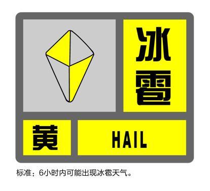 上海发布冰雹黄色预警