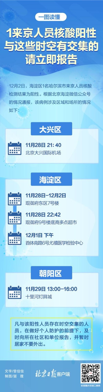 北京新增1例本土确诊 常住哈尔滨在京行程轨迹公布