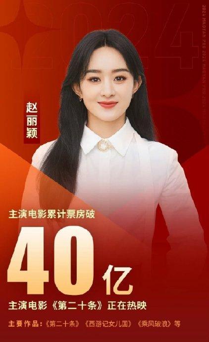 赵丽颖主演电影票房破40亿王晶评价第二十条是张艺谋近年最佳