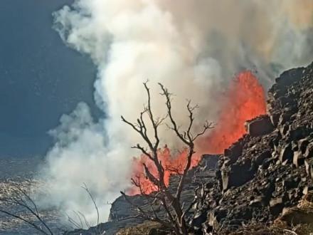 夏威夷一火山喷了3天 警戒级别上调至警告