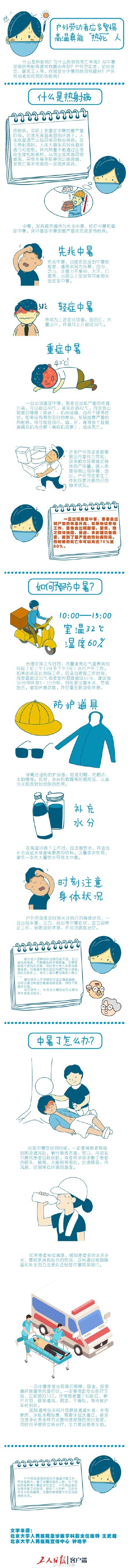 高温天警惕热射病 一图了解防范要点