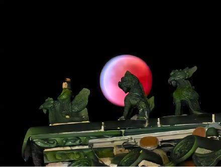 月全食高清壁纸来了 红月亮奇观再现