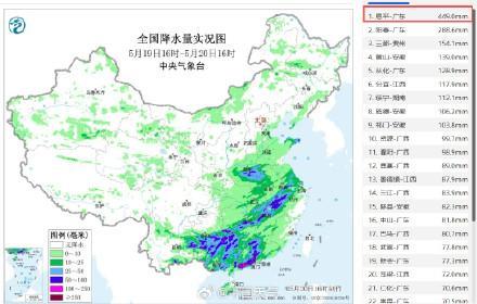 24小时449毫米 广东恩平降水量破纪录 暴雨预警频发