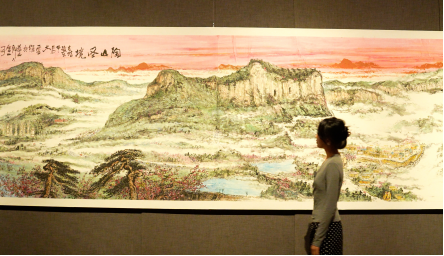 以磅礴的笔力和深远的立意助力乡村振兴——魏百勇《陶山圣境》亮相山东美术馆