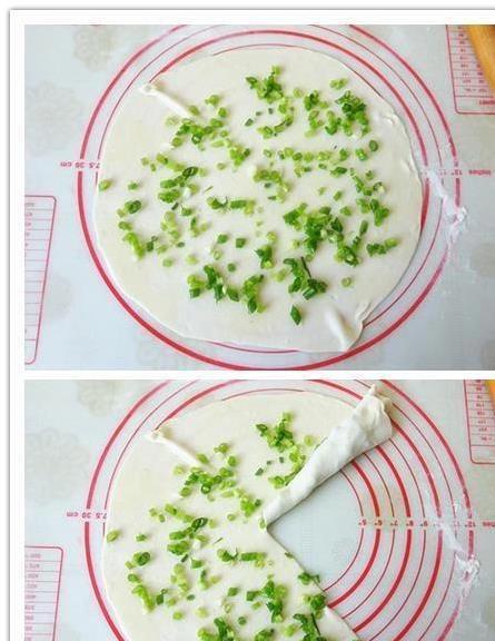 家常葱油饼超简单做法，外酥里软香喷喷，3分钟学会全家抢着吃