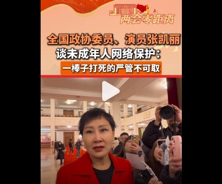 张凯丽默示一棒子打死的严管弗成取 带领更首要