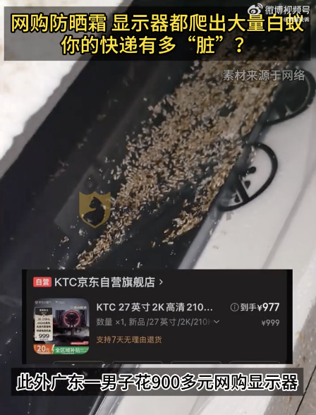 900元显示器快递爬出上千只白蚁 快递卫生引质疑