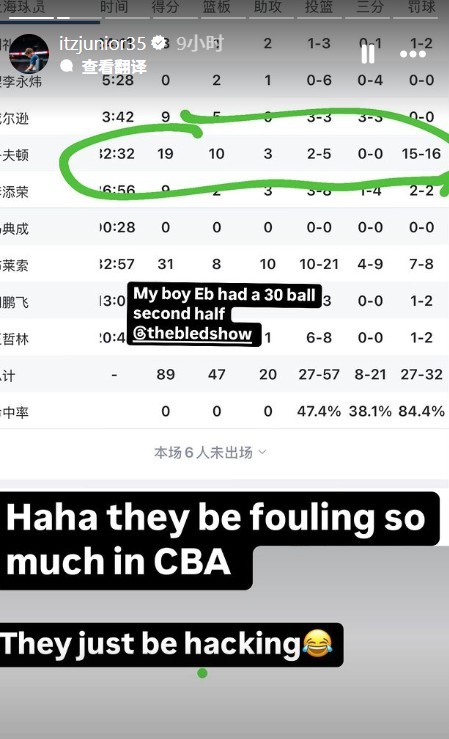 外援洛夫顿：CBA球员犯规也太多了 打手频繁引热议