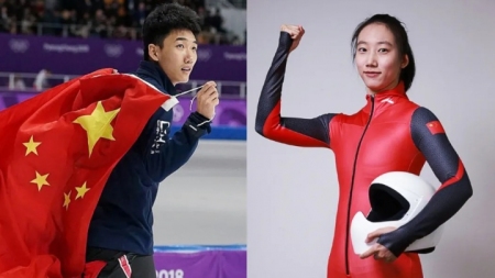 Zhao Dan und Gao Tingyu sind Chinas Fahnenträger bei der Eröffnungsfeier von Beijing 2022