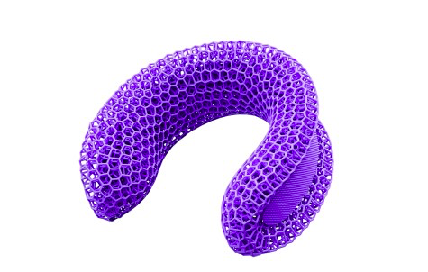 人工智能参与设计的3D打印颈部按摩枕。资料图片