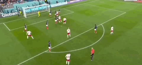 姆巴佩梅开二度2球进账 法国2-1丹麦