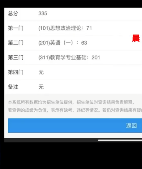 女生考研查分335伏案痛哭