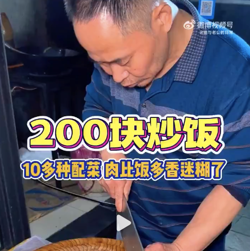 成都街头200元一份的炒饭 