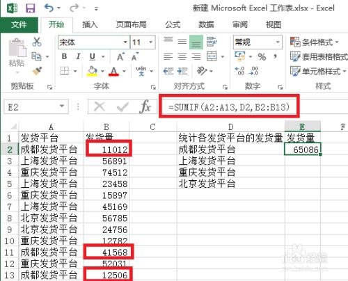 Excel中Sumif函数的使用方法
