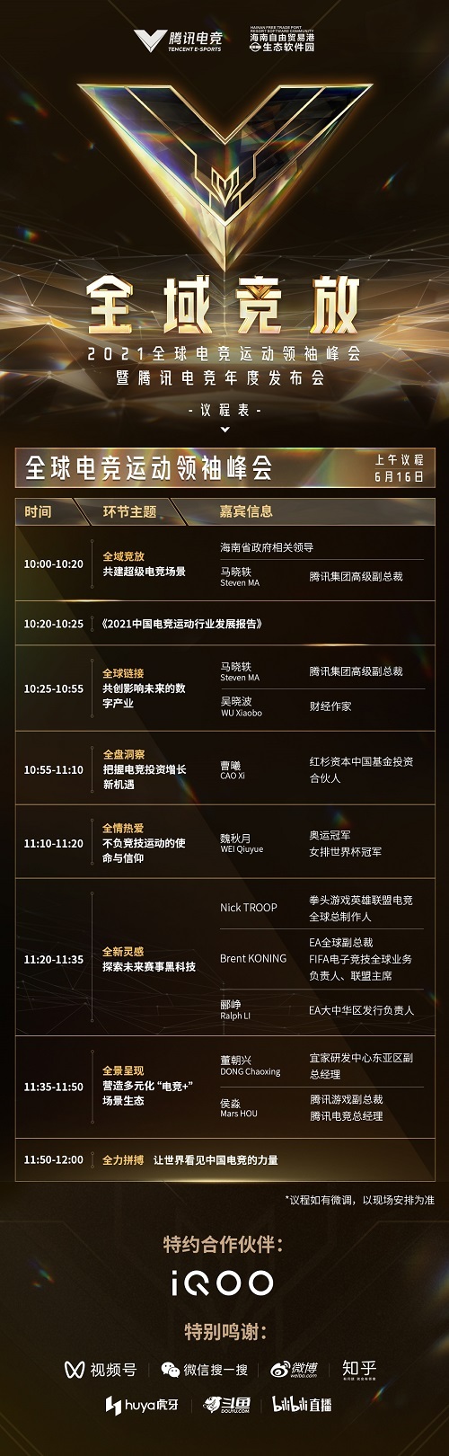 30位大咖热议 2021全球电竞运动领袖峰会议程揭晓