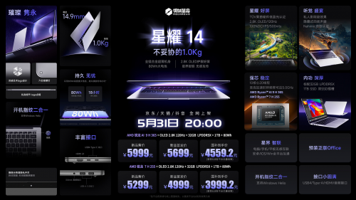 通勤背电脑太累？1kg的机械革命星耀14，轻到像带了一本书！