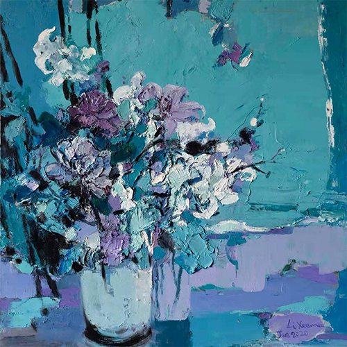 赏著名画家李雪玫油画作品,邂逅一场绚丽的花事_山东站_中华网