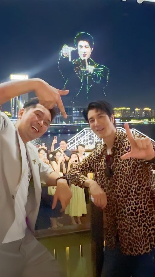 王力宏亲自来看的无人机表演是哪家公司飞的？