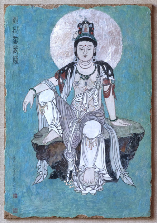 泥皮画作品《菩萨》