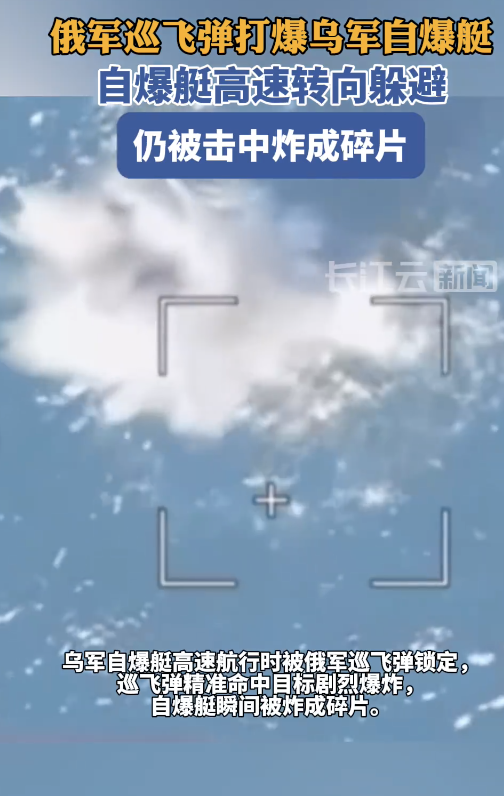 俄军巡飞弹摧毁乌军自爆艇