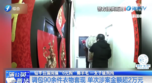 调包90余件衣物套现！女子钻平台漏洞“0元购”被刑拘