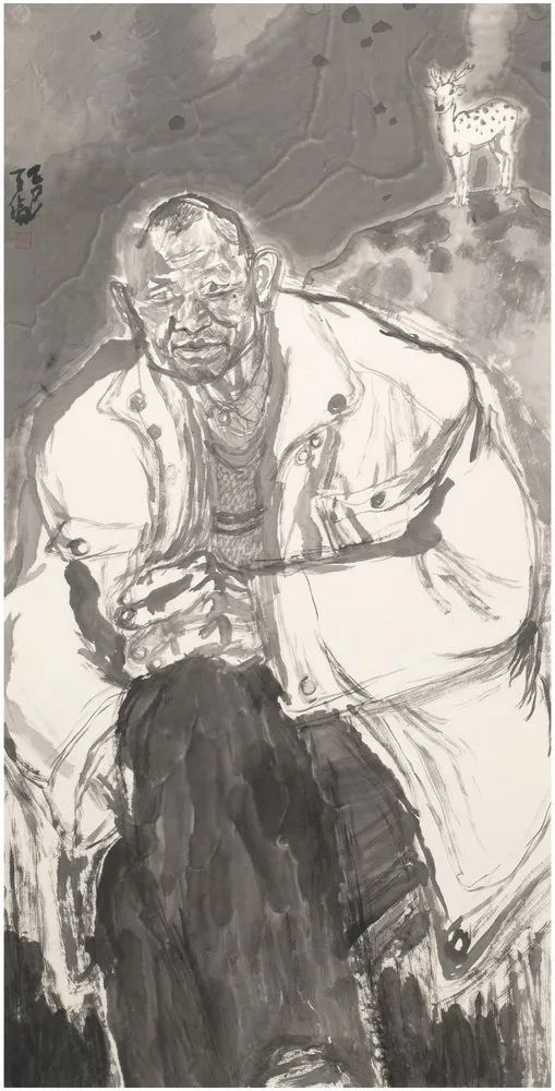 郑天伦·水墨人物画 | 笔墨自在流畅，坚毅淳朴的形象焕发出蓬勃的生命张力