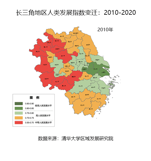 【全文发布】长三角地区人类发展进程报告（2010-2020年）