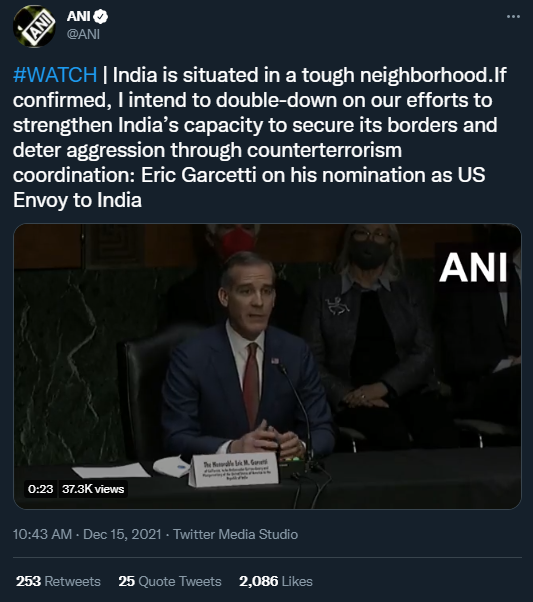 美驻印大使支持武装印度 印媒自嗨要进口F35核潜艇
