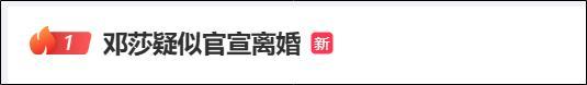 演员邓莎疑似官宣和大19岁丈夫离婚 十六年感情终落幕