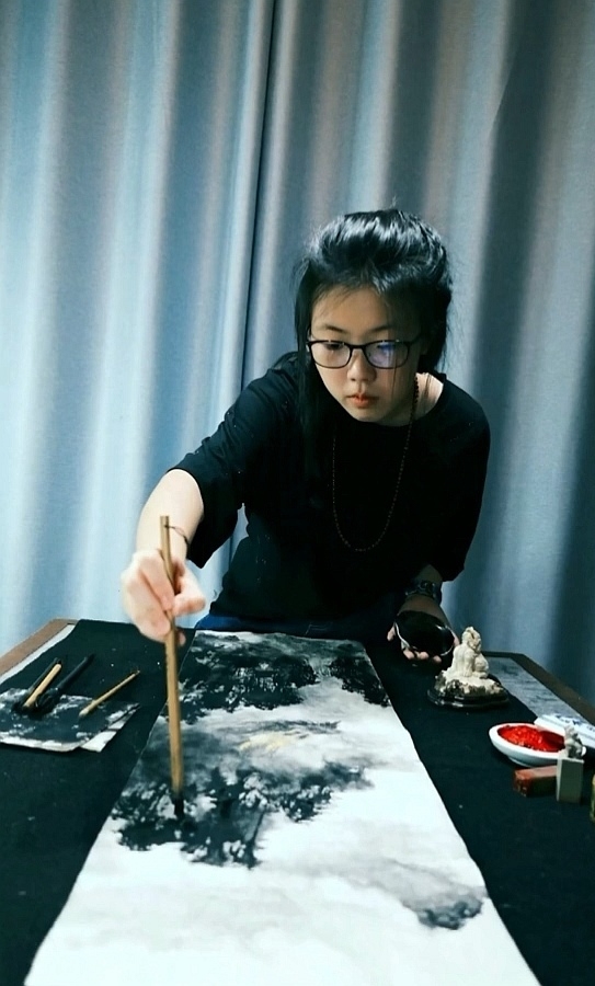 墨香里的17岁：方紫印国画境界