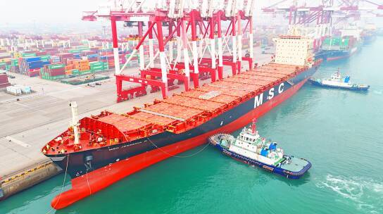 青岛港开通今年首条外贸新航线