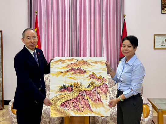 龙宇翔与圭亚那驻华大使周雅欣举行会见