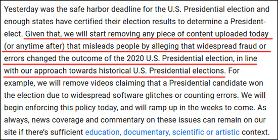 YouTube：即日起新上传的质疑“美国选举欺诈”视频，统统删除