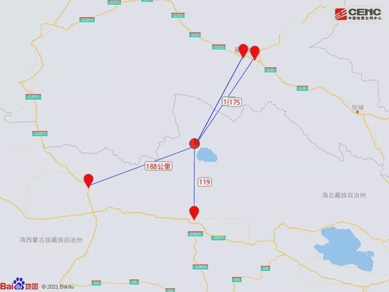 青海海西州德令哈市发生5.8级地震 震源深度8千米