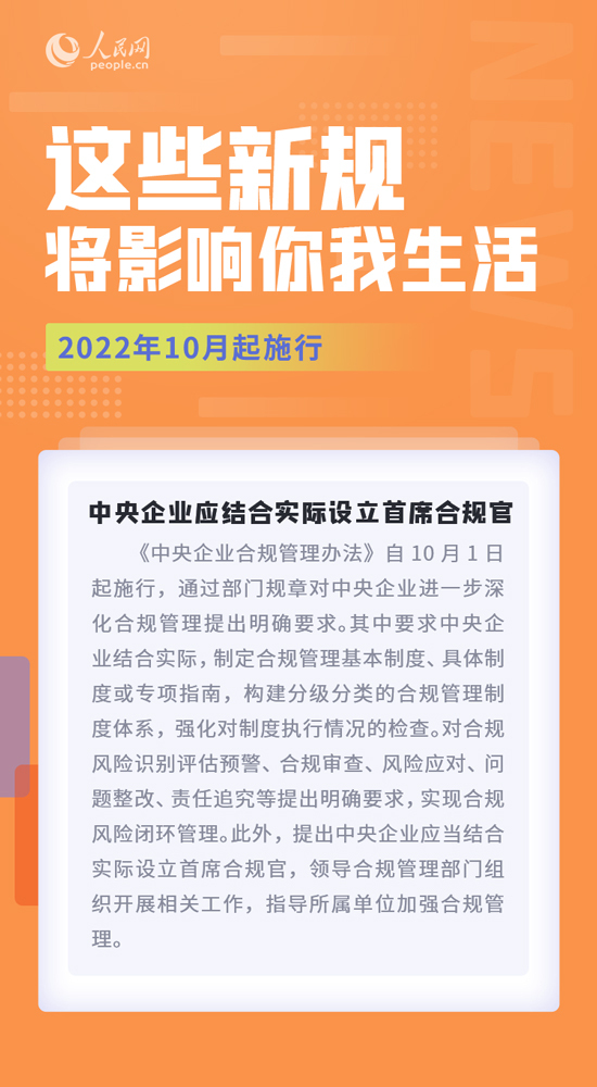 10月，这些新规将影响你我生活