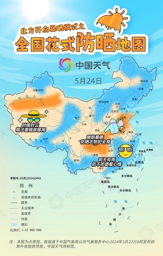 全国花式防晒地图来了 华北黄淮晴热需终极装备护体