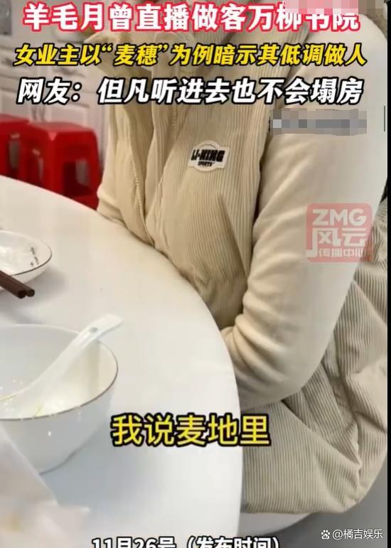 万柳书院业主曾暗示羊毛月低调做人 网络风波引发热议