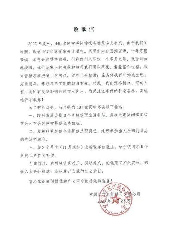 星宇股份解约107名应届生背后