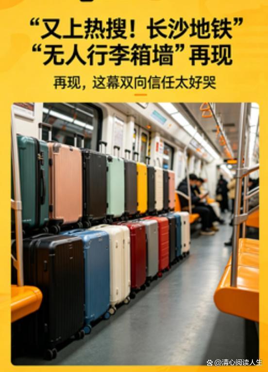 地铁自动补位行李箱墙太戳人 长沙的信任与浪漫