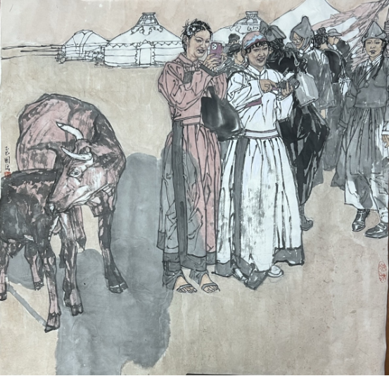 走遍中国:写生团邂逅布里亚特草原婚礼