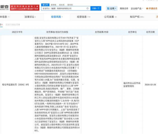 宝宝巴士被罚30万,商业变现与未成年人保护的失衡之困