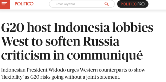 美媒称印尼总统就俄乌问题游说西方