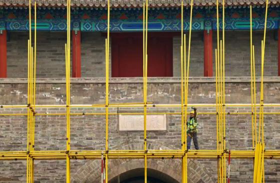 永定门城楼迎来首次系统性修缮 恢复历史原貌